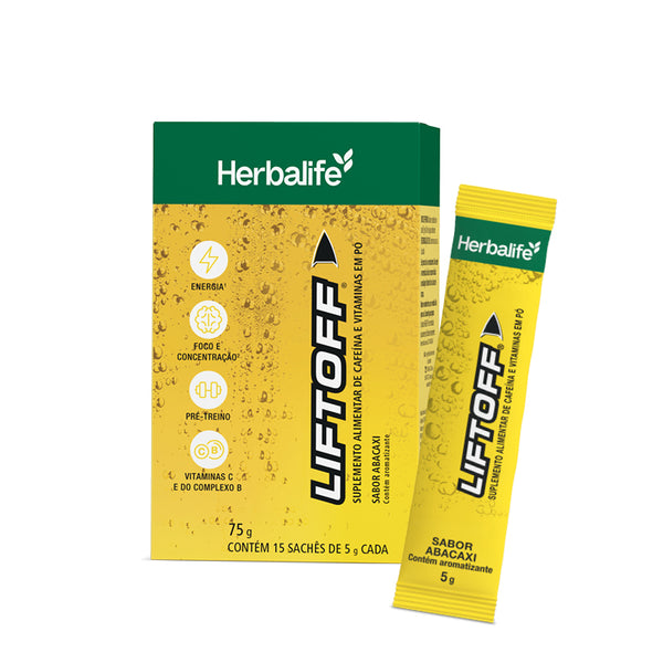 Liftoff Herbalife Sabor Abacaxi 15 Sachês – 5g Cada - Herbalife
