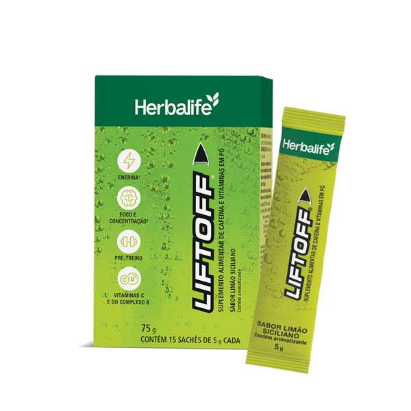 Liftoff Herbalife  Limão Siciliano 15 Sachês – 5g Cada